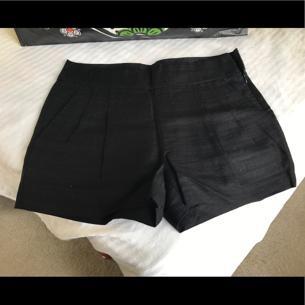 J.Crew Black Dressy Linen Shorts